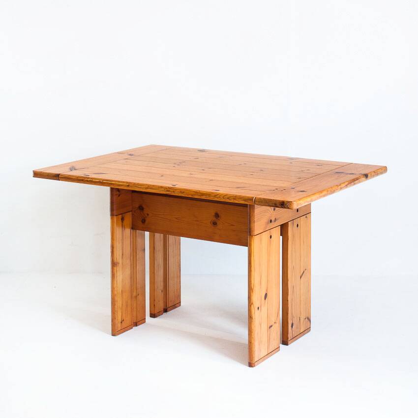 Vintage Silvio Coppola / Fratelli Montina table + chairs. Italy, 1970s