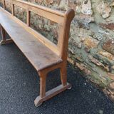 Solid oak church pew