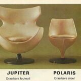 Pierre Guariche armchair "in orange fabric by Meurop Belgium 1960 Vintage