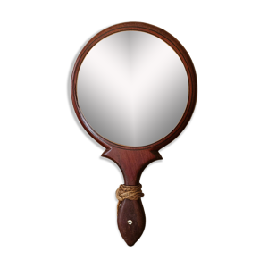 miroir à main rond 17x31cm