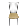 Black metal chair and yellow imitation leather seat
