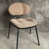 Beige brown fabric office chair, 1980s