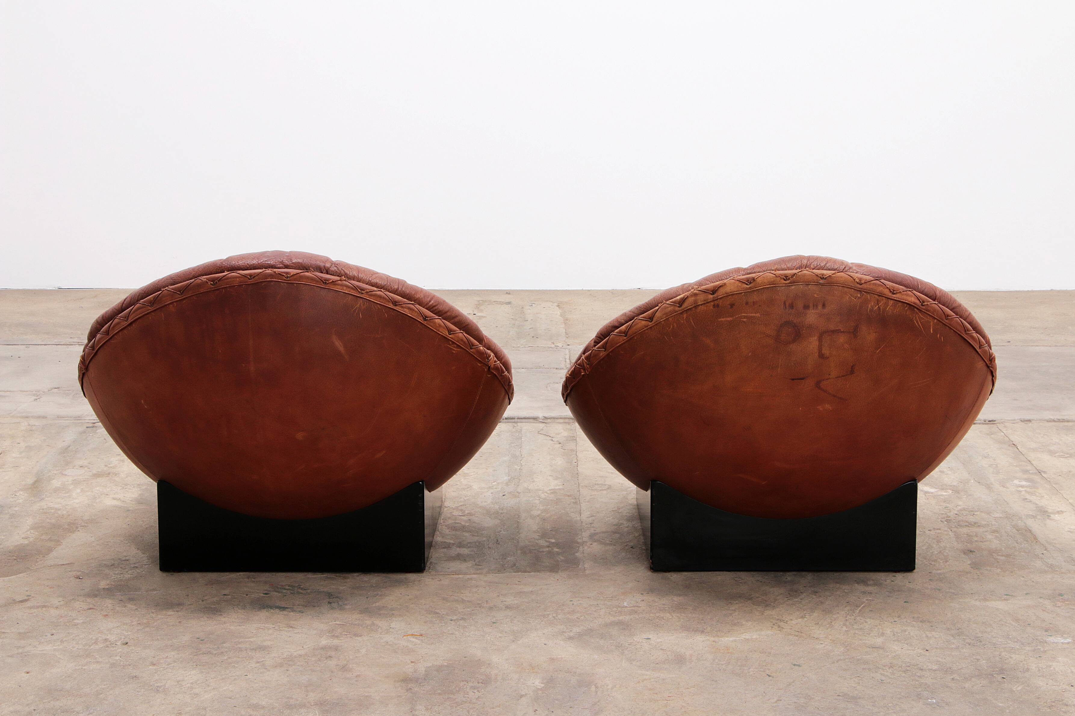 Lounge Set in Cognac color by Illum Wikkelsø for Ryesberg Møbler, 1970