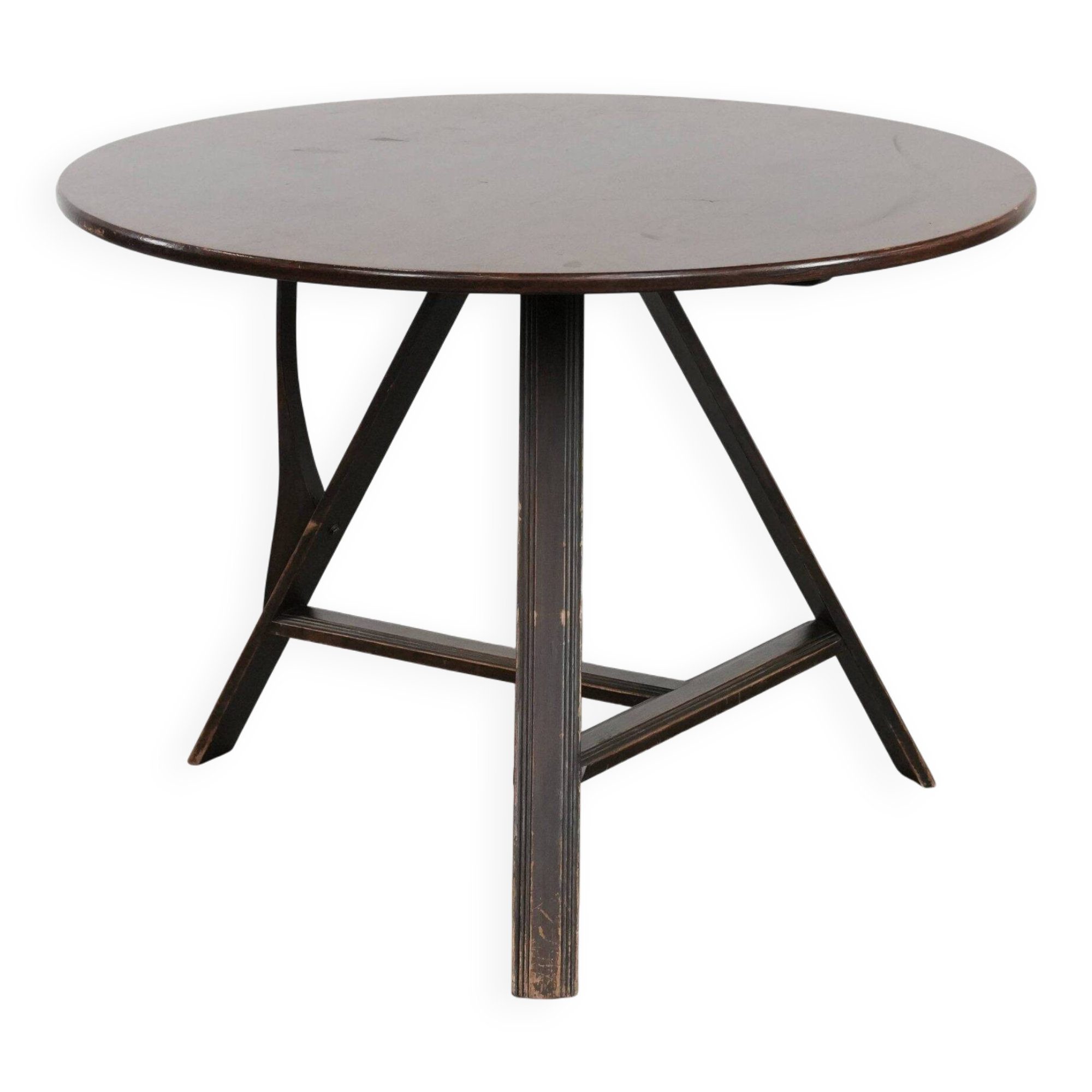Dutch dining table/folding table from the 20th century 105cm diameter