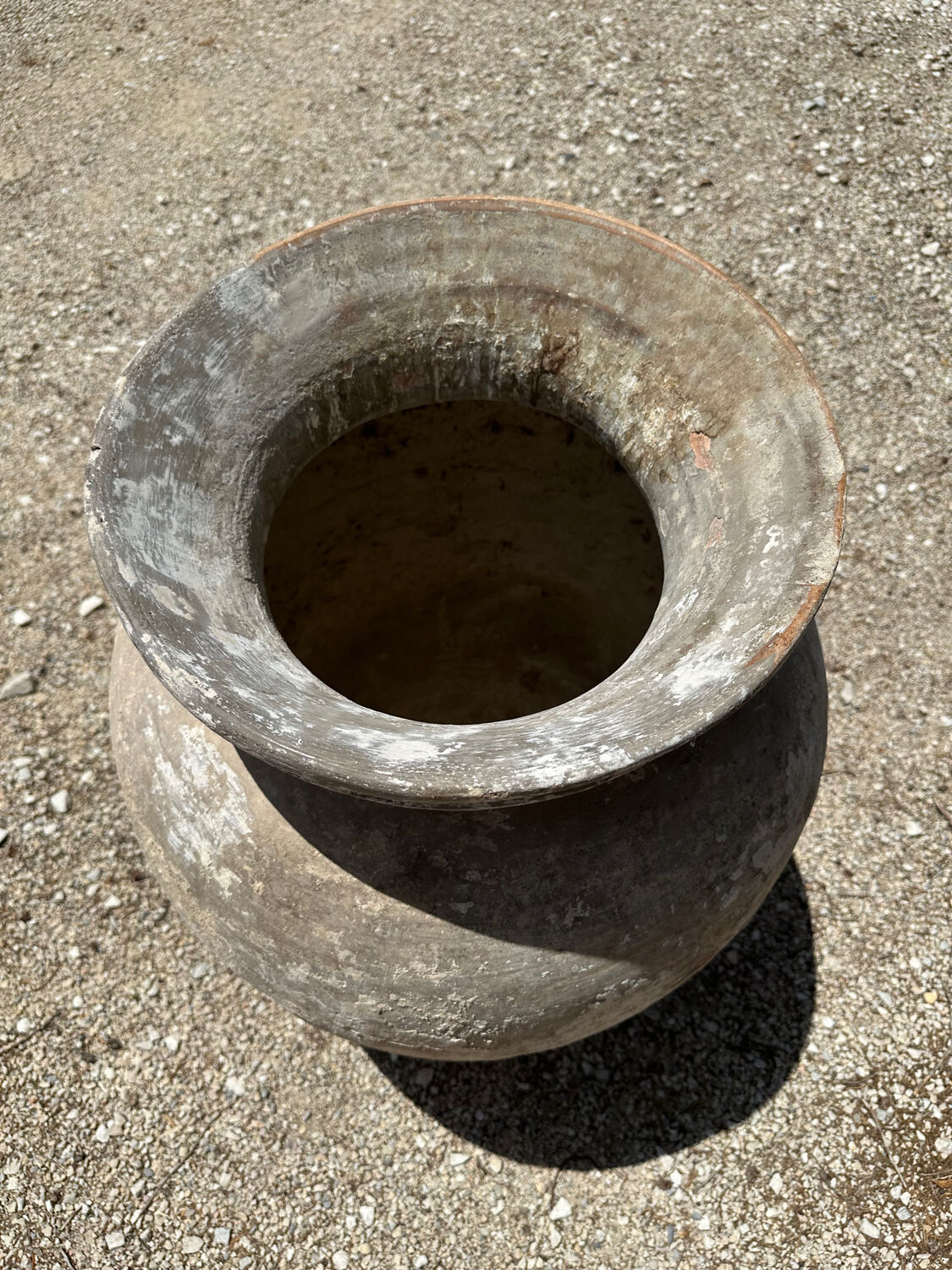 Ancient terracotta pottery jar from the 19th century