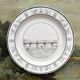 Antique fine earthenware plate "Pont de la Concorde" Creil, early 19th century