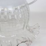 Baladeuse en verre décoré, vintage