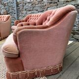 Living room 3 pieces velvet toad