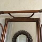Vintage rattan mirror  41x41cm