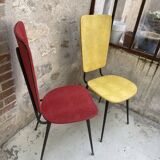 Pair of chairs skaï 1950/60