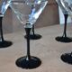 5 Verres à cocktail pied noir