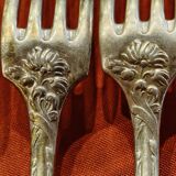 Christofle spoons and forks from the Chrysanthème model.