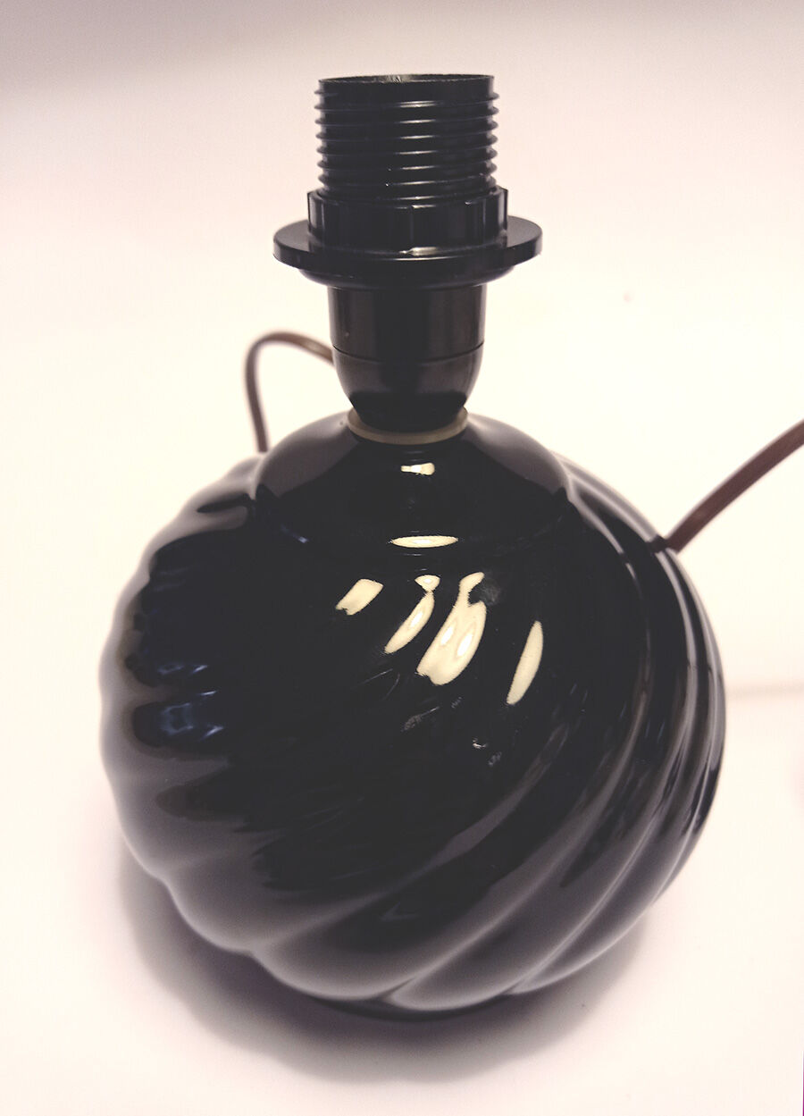 Black ceramic lamp, 1960