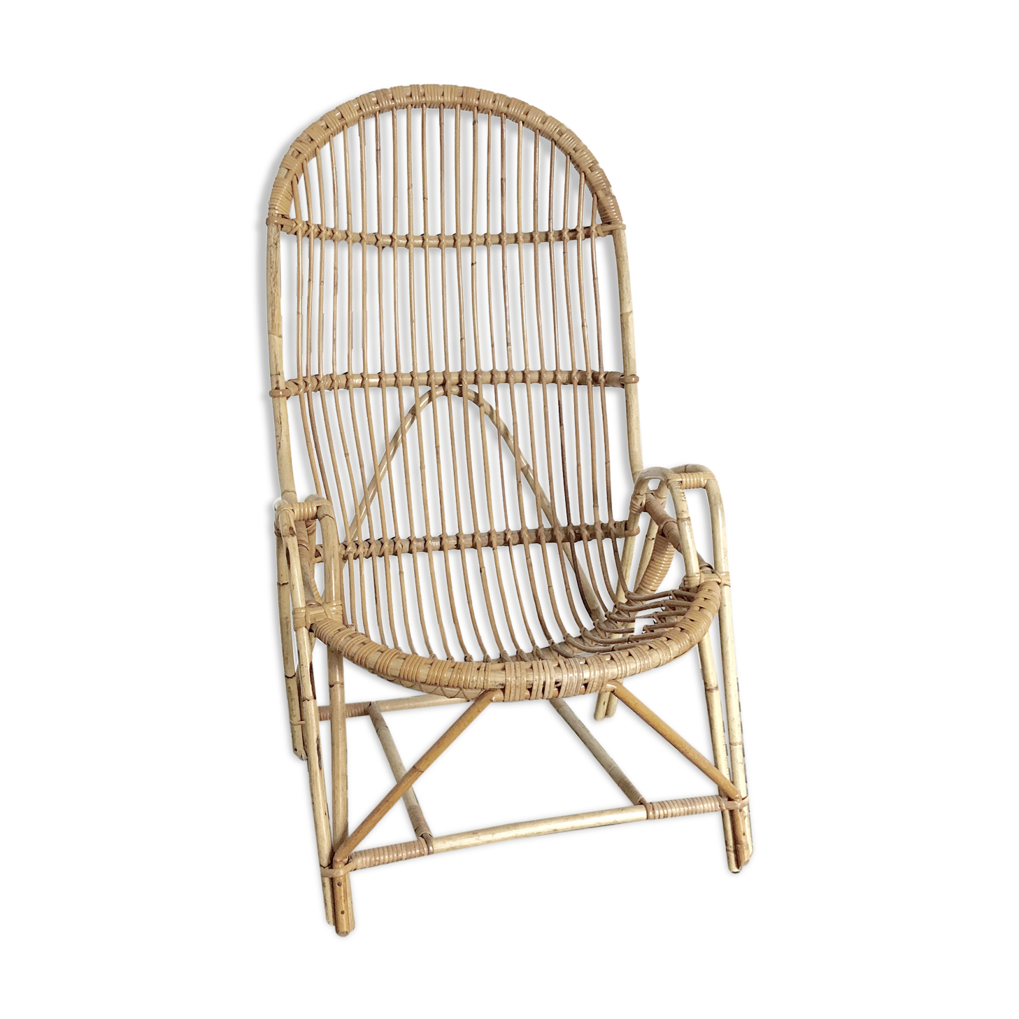 Armchair in rattan