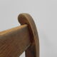 Oak cafe sofa with armrests 160 cm long