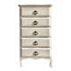 5-drawer chest of drawers in white wood