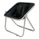 Plona chair in black leather by Giancarlo Piretti for Anonima Castelli, 1970
