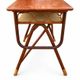 Vintage table in curved rattan and bamboo – 1960s-1970s