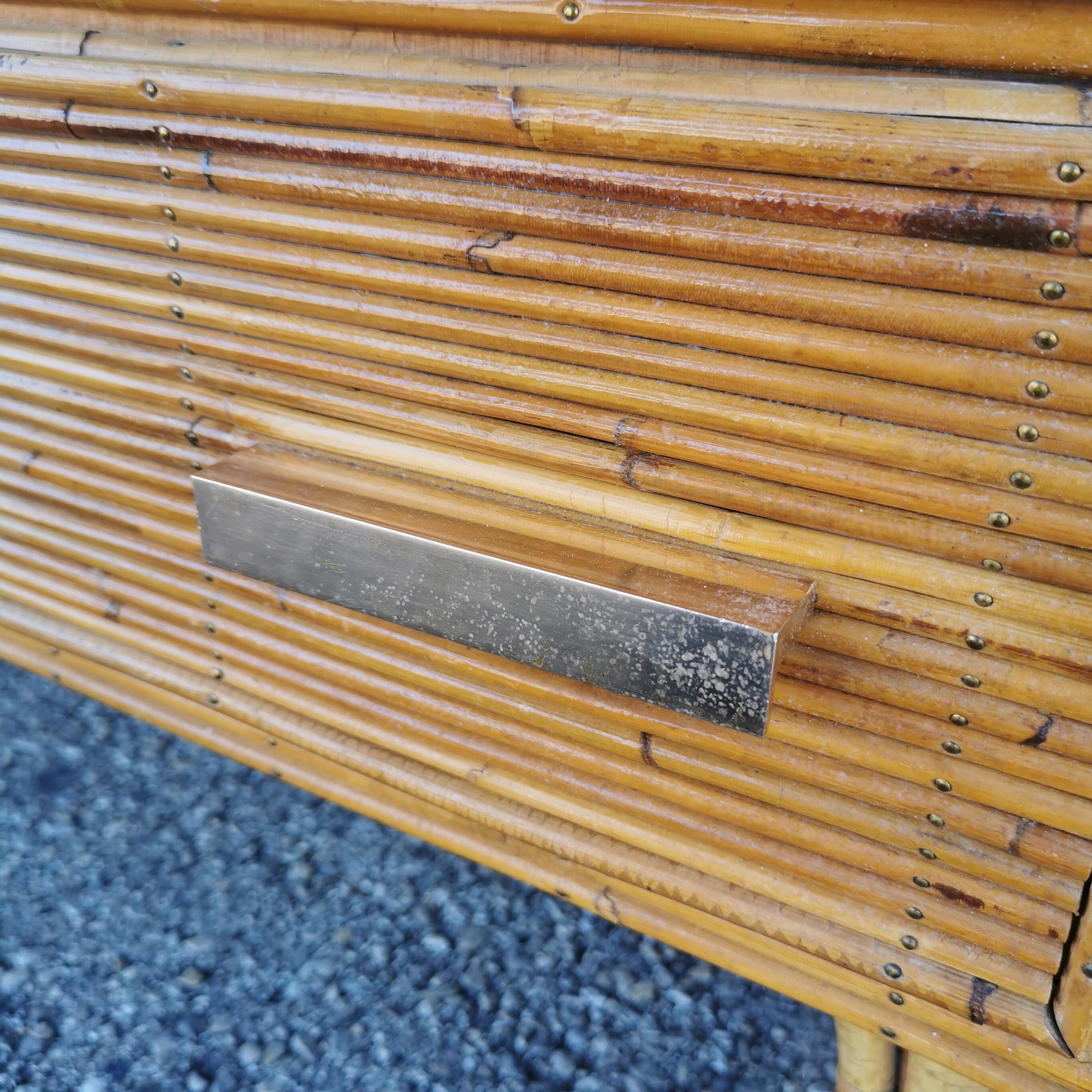Rattan chest of drawers from the 50s