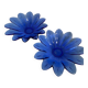 Set of 2 small plates fruit cup in the shape of a daisy/blue flower - pocket tray / ashtray