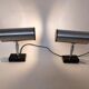 Pair of brushed aluminum wall lamps Staff 1970