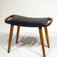 Scandinavian Stool in Teak and Leatherette