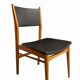 Chaise vintage Mid Century  assise noire