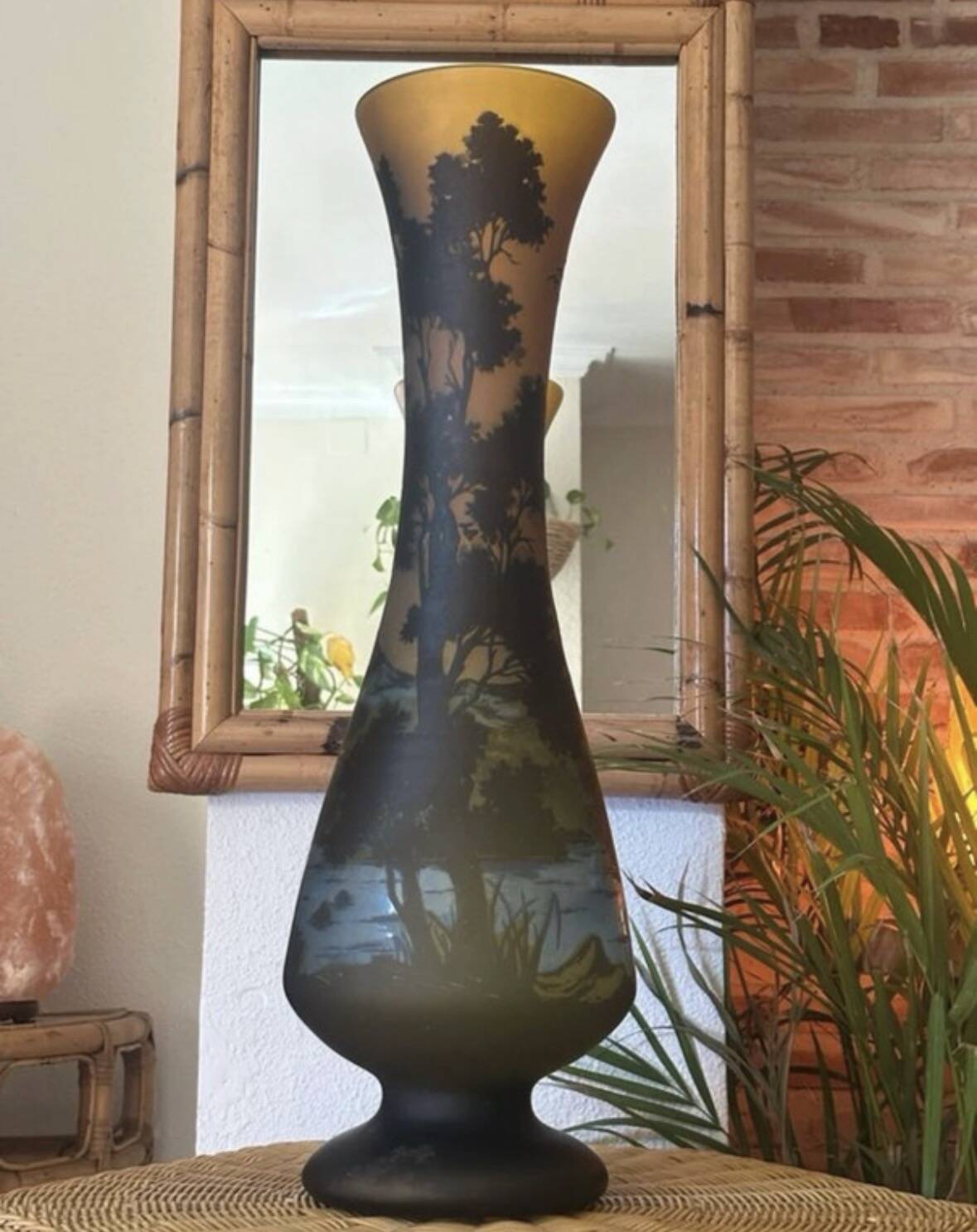 Victor Pantene, Polivict, Buzău (Romania) style Émile Gallé - cameo 72cm