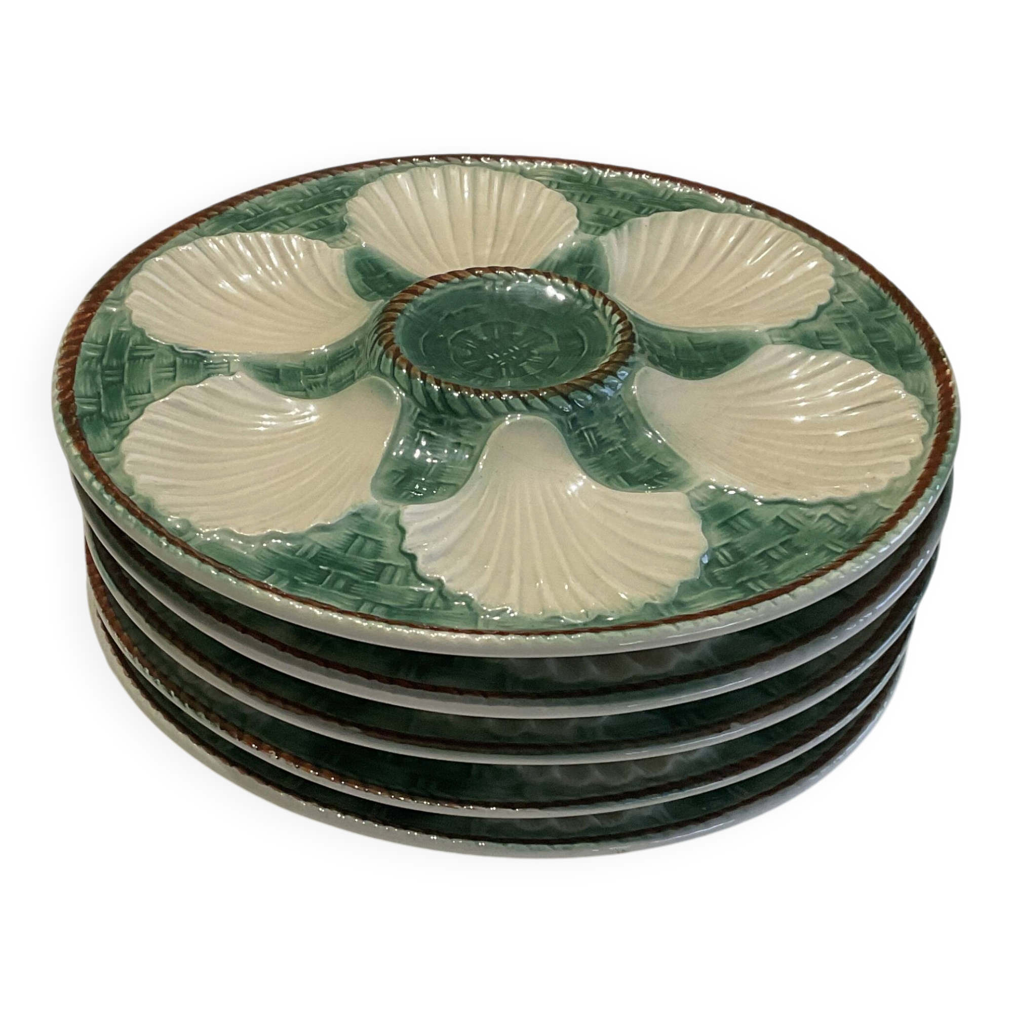 5 Longchamp oyster plates