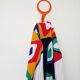 Set of Three Space Age Plastic Orange Wall Hooks by KM Austria, 1960s