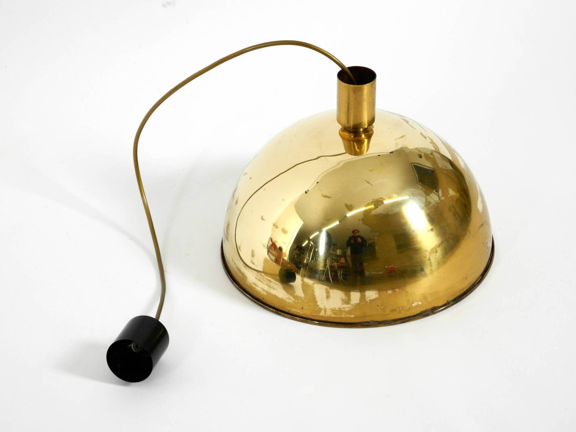 Original Florian Schulz brass pendant lamp | Model "Posa" | 1970s