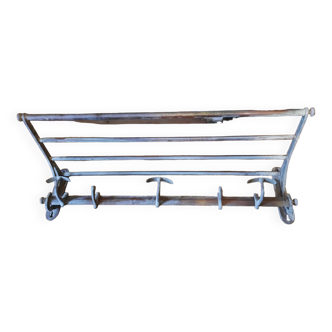 Vintage brass wall coat rack