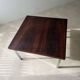 Vintage rosewood coffee table chrome 1960s