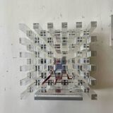 Pair of kinetic plexiglass wall lights