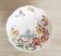 Fruit bowl with polychrome design in Lunéville earthenware, round dish