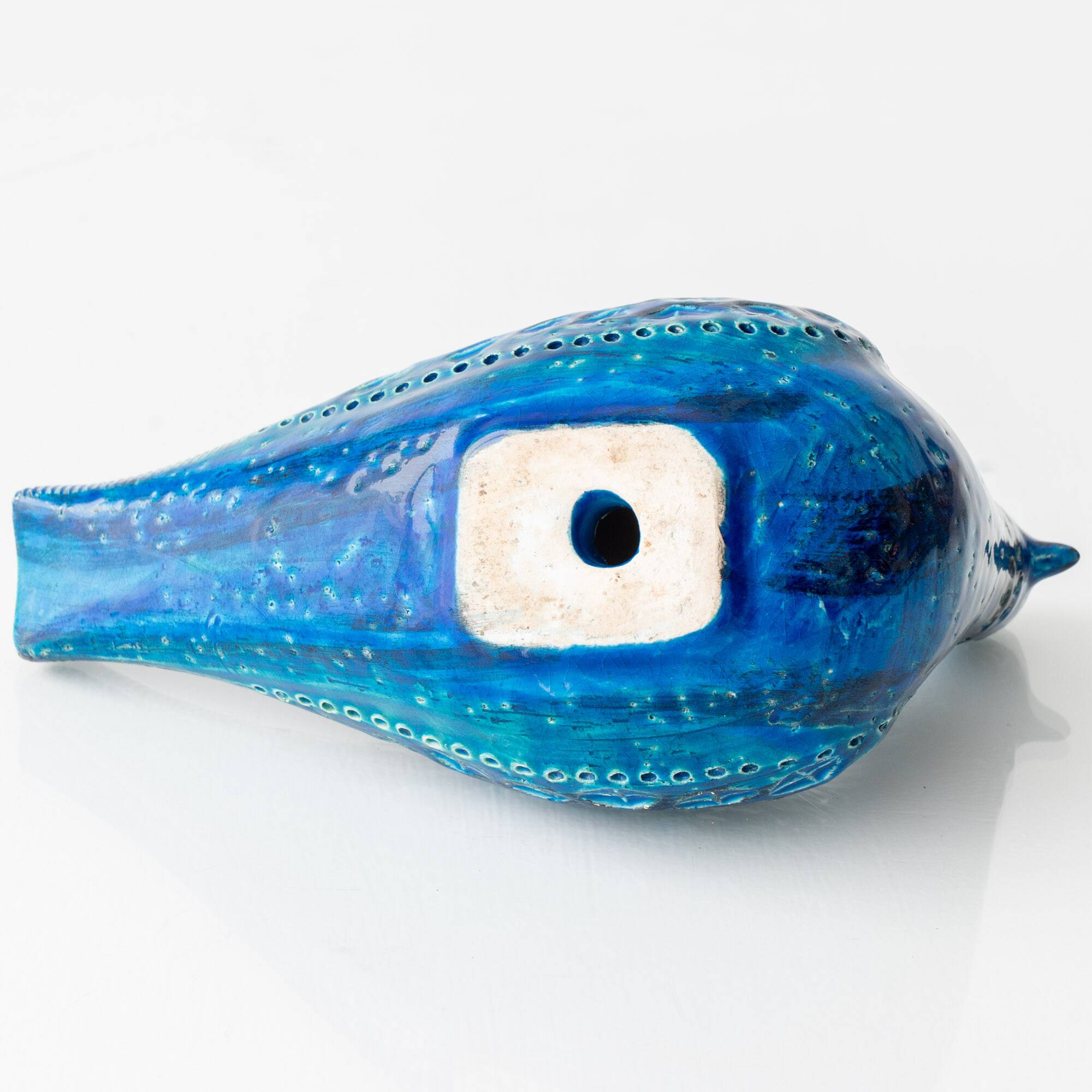 Bitossi Rimini Blu Ceramic Dove Sculpture by Aldo Londi, Italy, 1950s