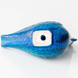 Bitossi Rimini Blu Ceramic Dove Sculpture by Aldo Londi, Italy, 1950s