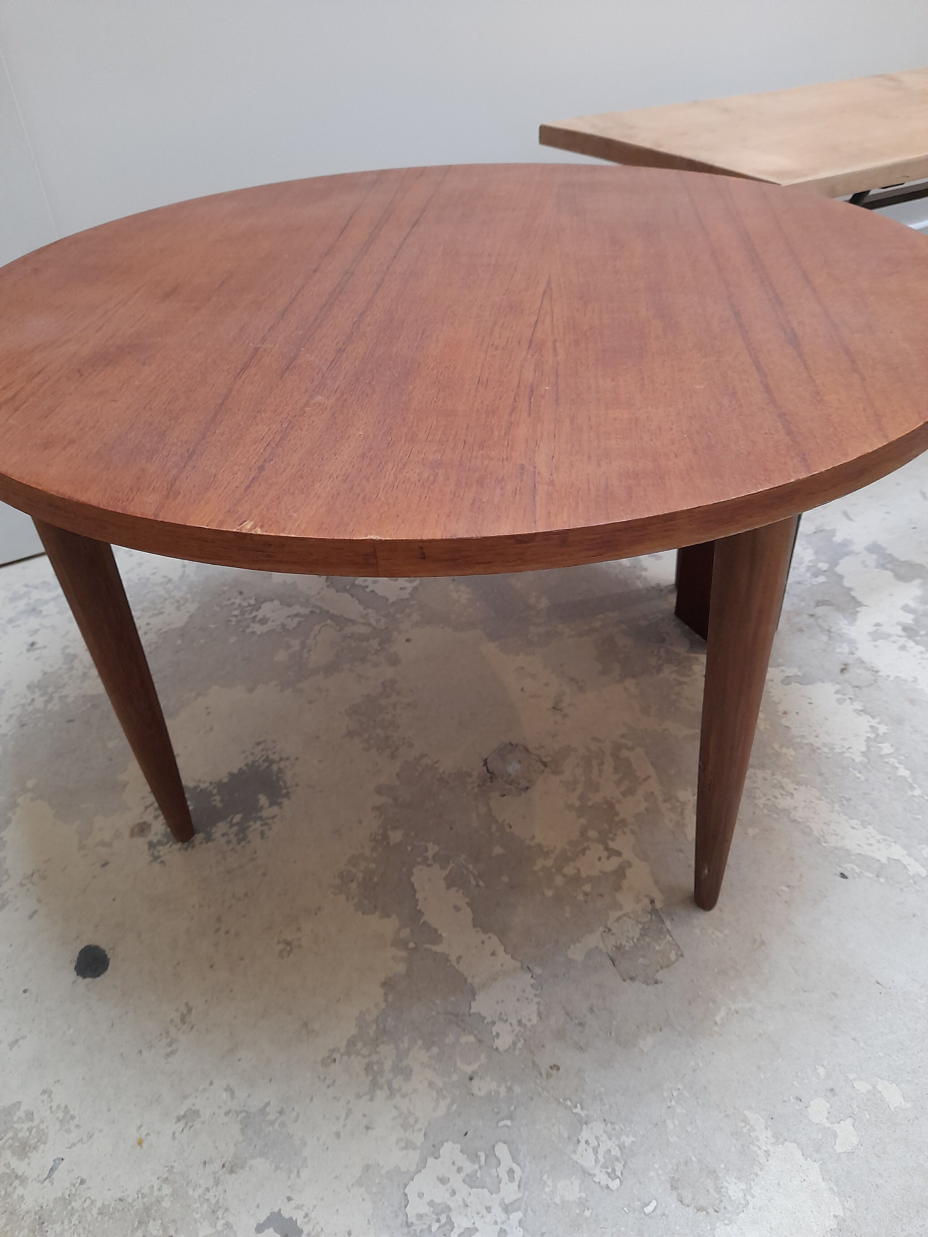Round Scandinavian coffee table
