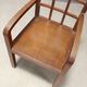 Pair of antique Art Deco armchairs in oak, Italy, 20th century