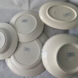 Service 20 plates and 3 dishes blue earthenware Vaucluse U-C Sarreguemines Digoin