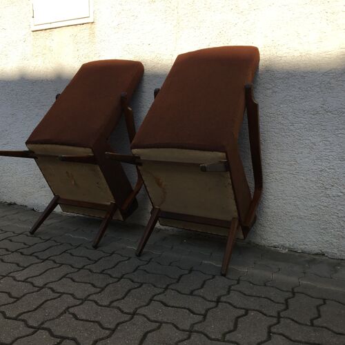 Paire de fauteuils Jaroslav Smidek Cesky Nabytek, 40s, art déco
