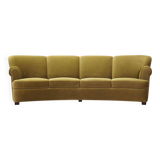 Green velour sofa, Danish design, 1960s, production: Denmark