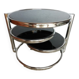 1970 design coffee table with 3 trays