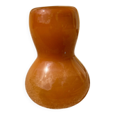 Large Diabolo Vase in Orange Opaline Vintage Space Age, 1970