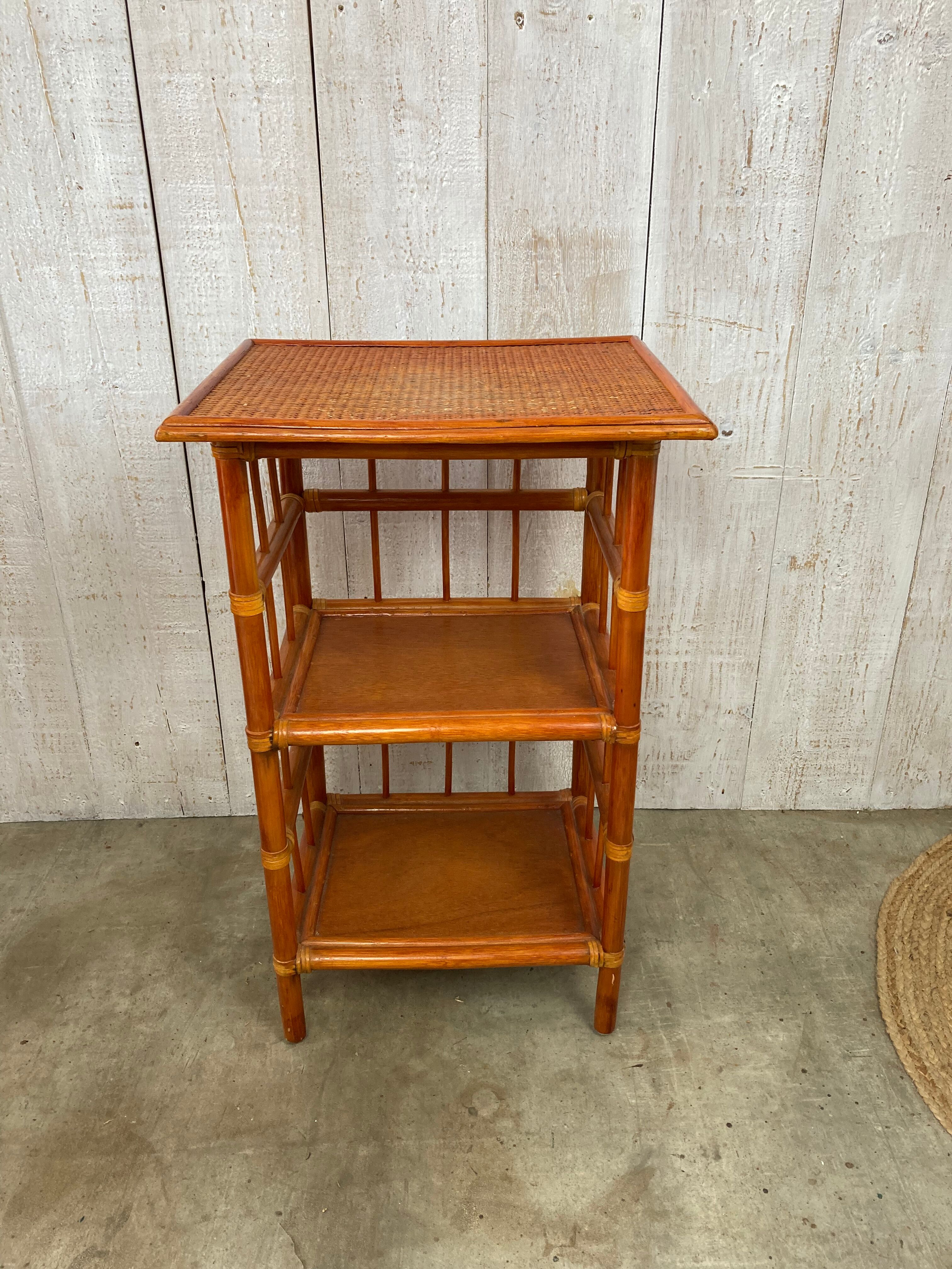 Rattan shelf