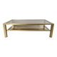 Large coffee table in gilded metal, France, 1970s