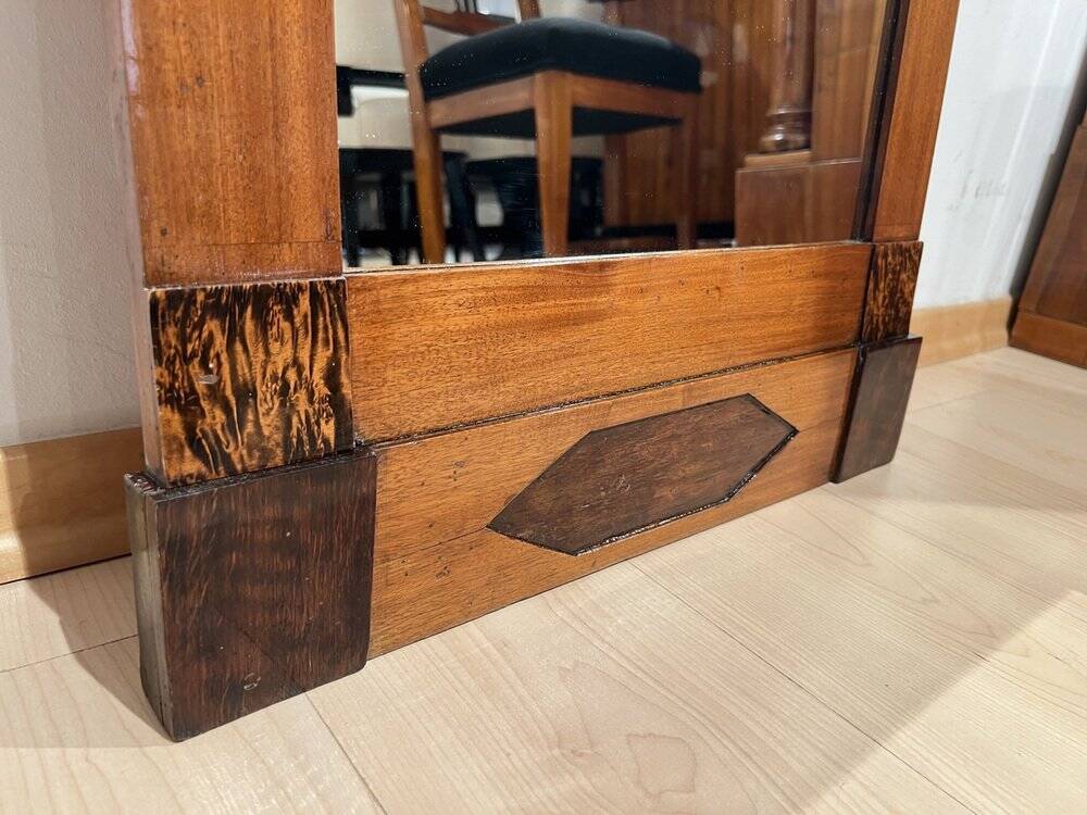Biedermeier Mirror in Mahogany, Birch & Thuja Roots Wood, Austria, 1820s