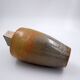 Vintage brown ceramic vase stamped "PV"