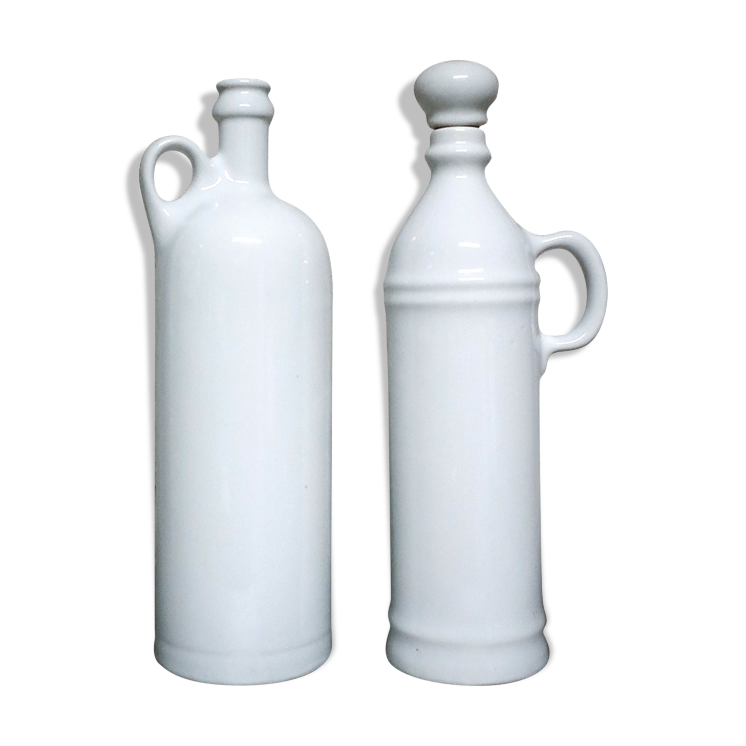 Bottles in white ceramic