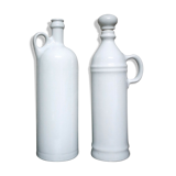 Bottles in white ceramic